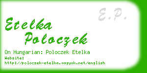 etelka poloczek business card